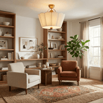 Flora Pleated Fabric Semi-Flush Mount