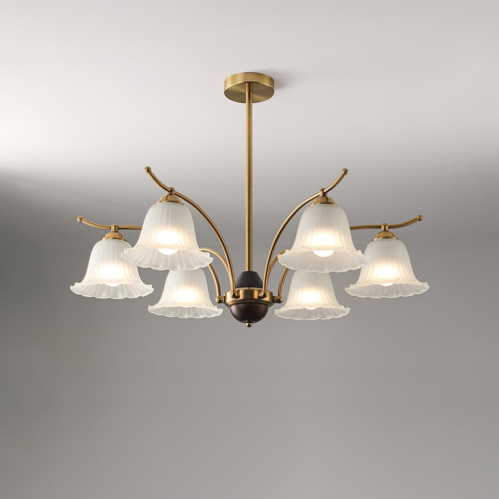 Flora Brass Alabaster Chandelier