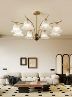 Flora Brass Alabaster Chandelier