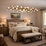 Flower Bloom Branch Brass Chandelier
