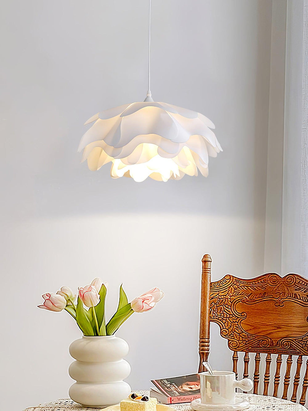 Bloom Petal Pendant Lamp – Layered Acrylic Flower