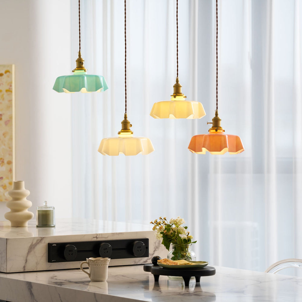 French Flower Pendant Light