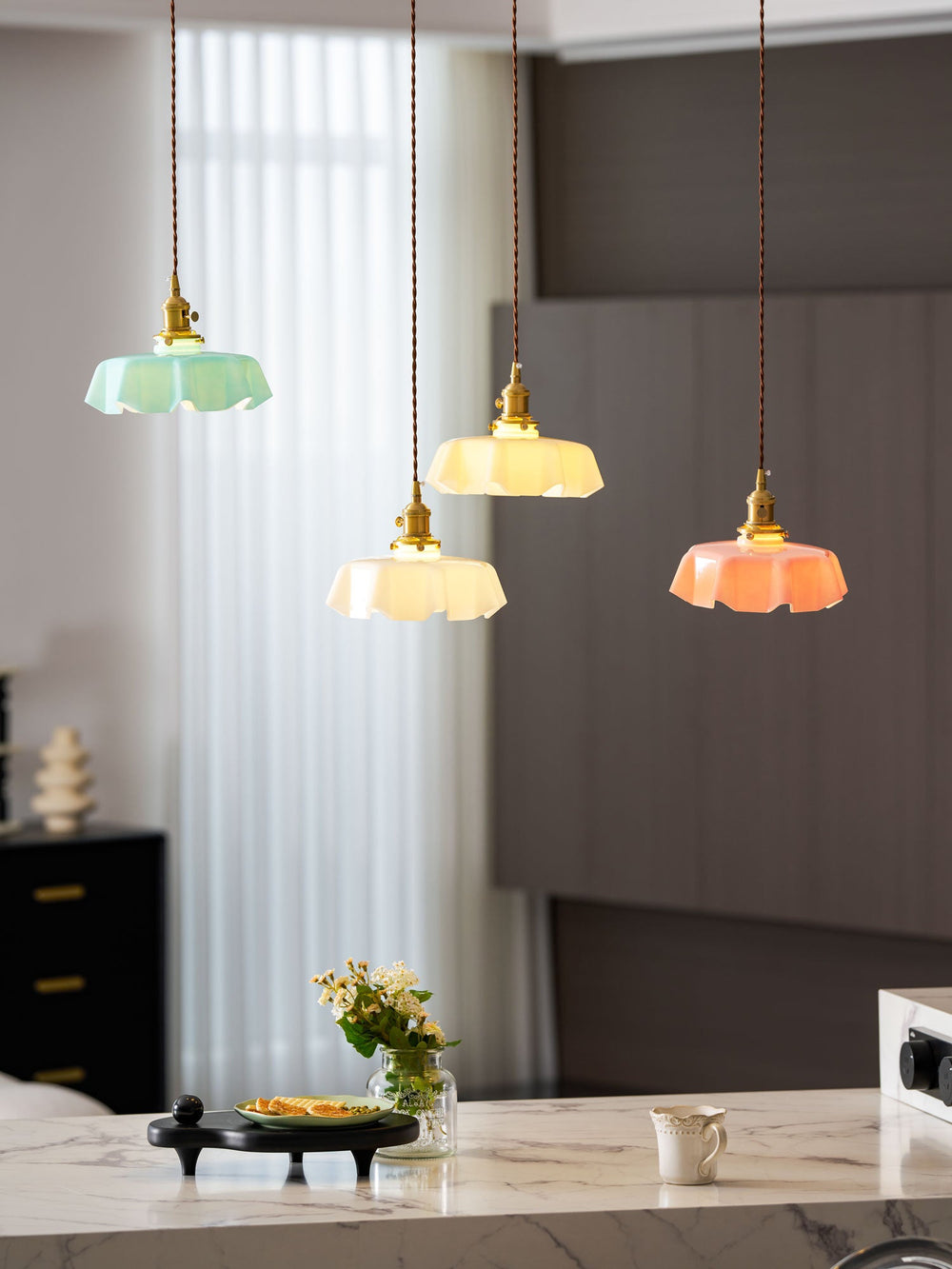 French Flower Pendant Light