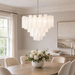 Frosted Glass Cascade Chandelier