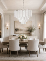 Frosted Glass Cascade Chandelier