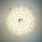 Petals White Glass Chandelier