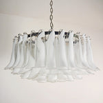 Petals White Glass Chandelier