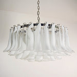 Petals White Glass Chandelier