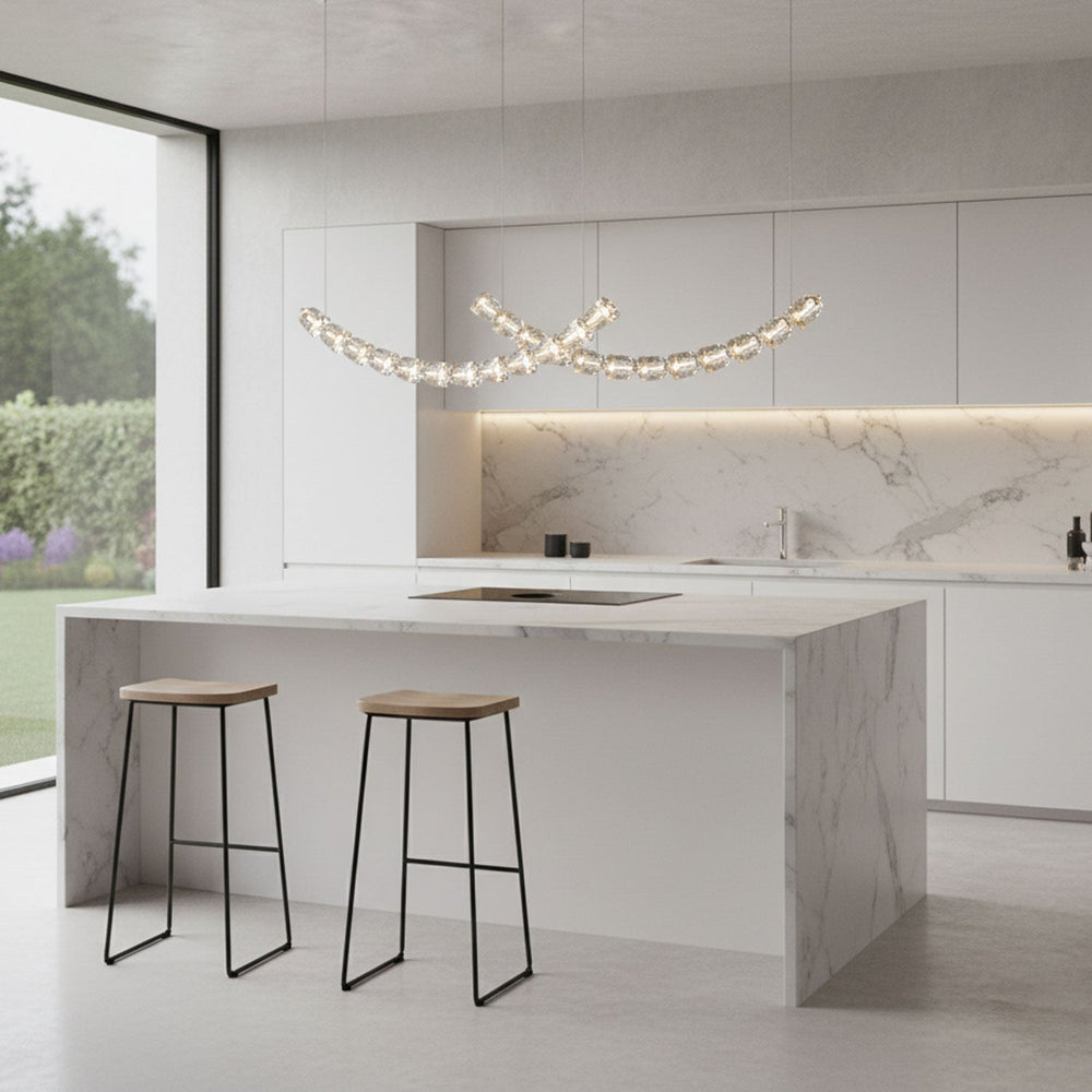 The Gabriel Curved LED Chandelier | Custom Size &