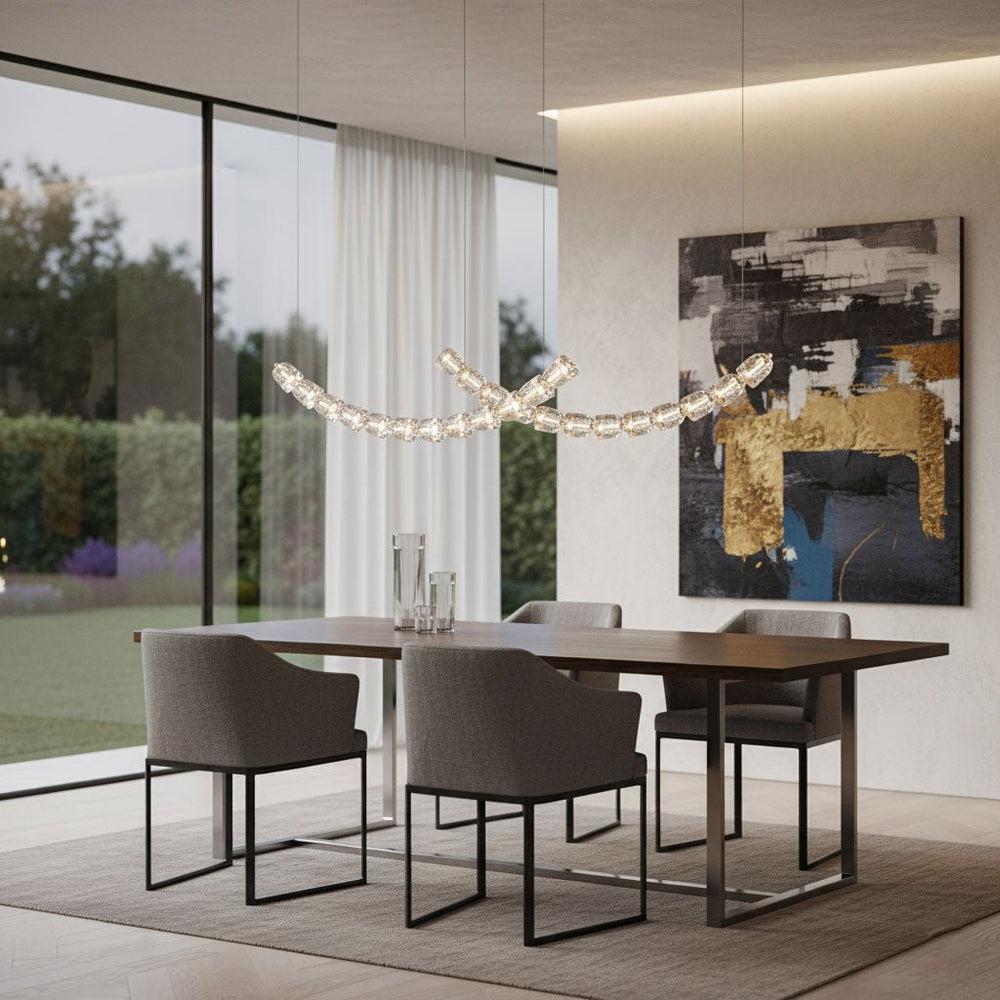 The Gabriel Curved LED Chandelier | Custom Size &