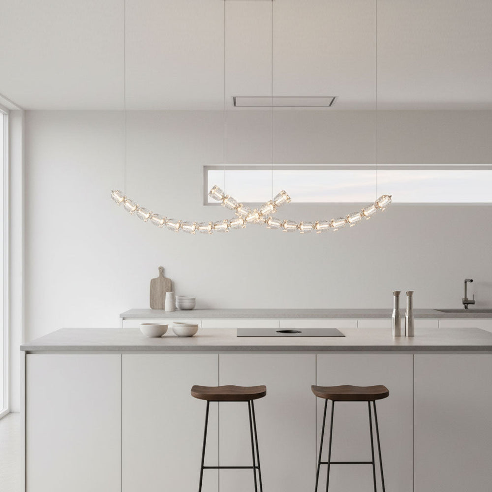 The Gabriel Curved LED Chandelier | Custom Size &