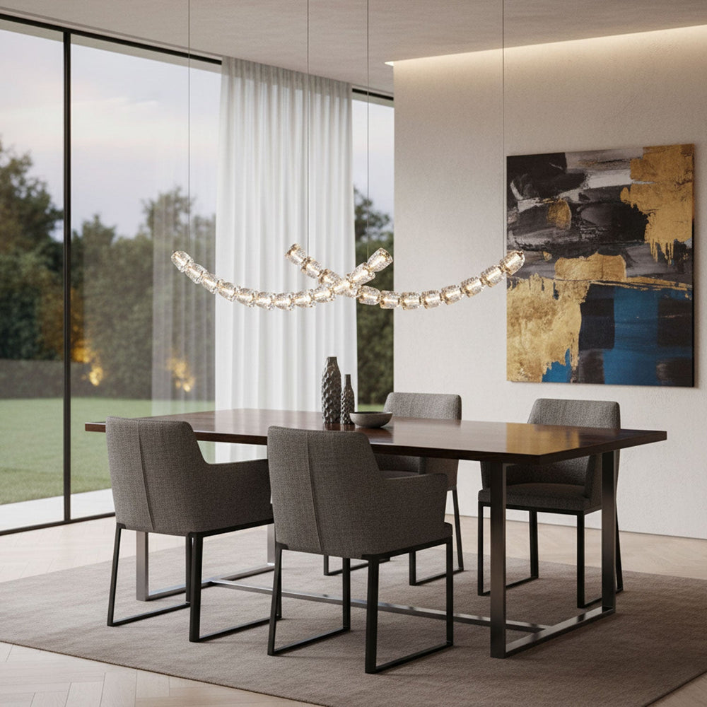 The Gabriel Curved LED Chandelier | Custom Size &