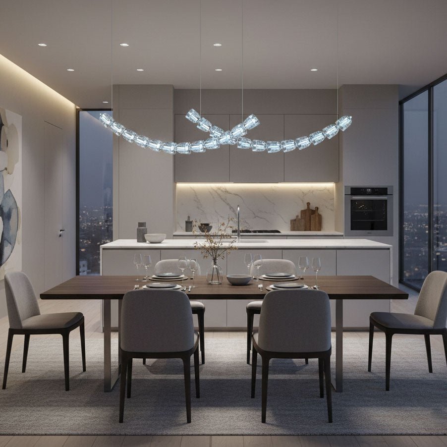 The Gabriel Curved LED Chandelier | Custom Size &