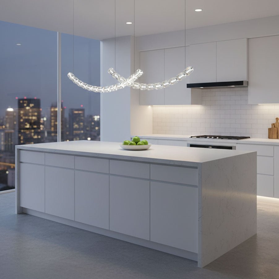 The Gabriel Curved LED Chandelier | Custom Size &
