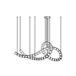 The Gabriel Knot LED Chandelier | Custom Size &