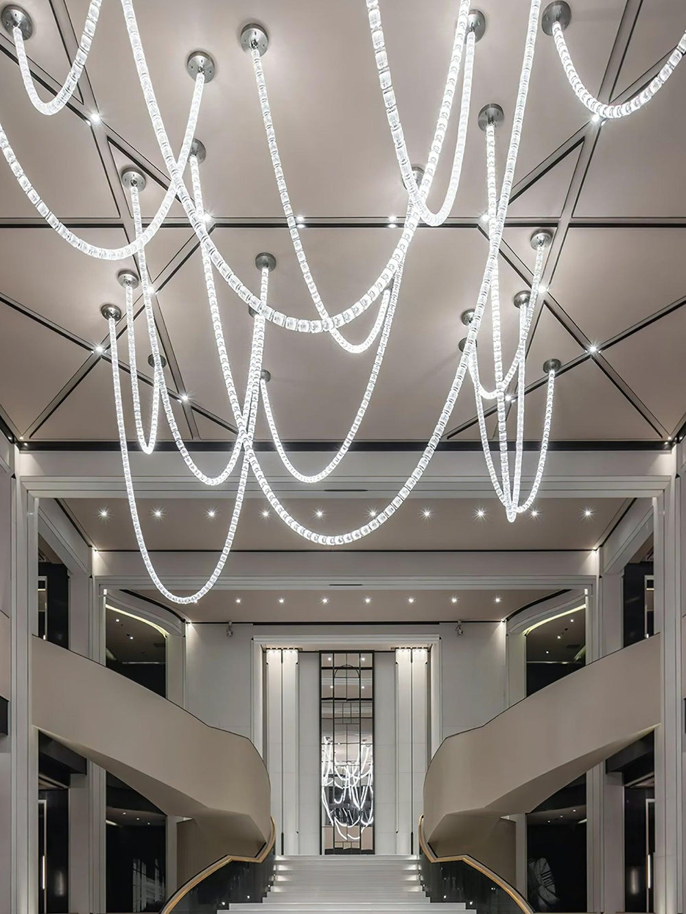 The Gabriel Curved LED Chandelier | Custom Size &