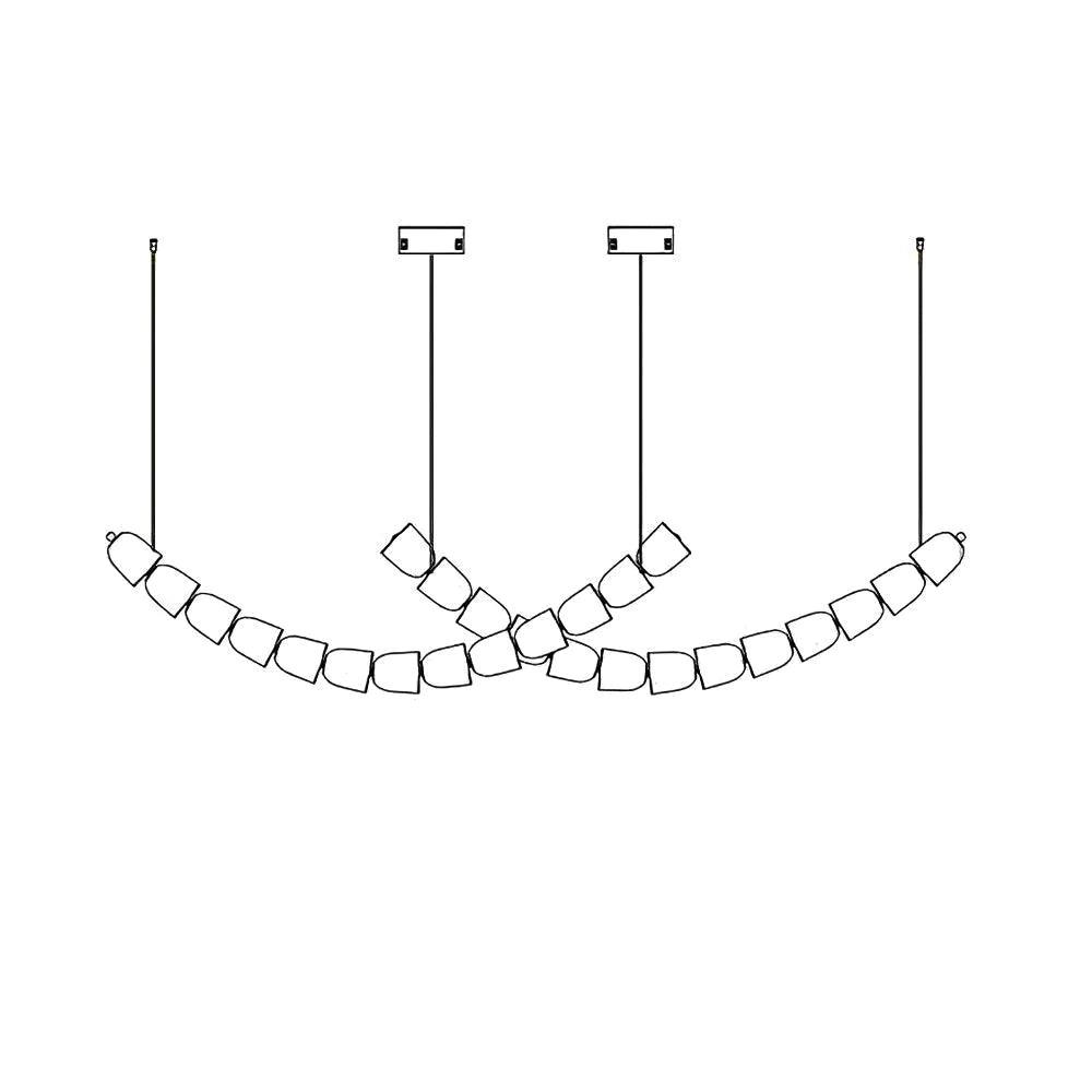 The Gabriel Curved LED Chandelier | Custom Size &