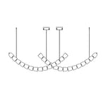 The Gabriel Curved LED Chandelier | Custom Size &