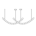 The Gabriel Curved LED Chandelier | Custom Size &