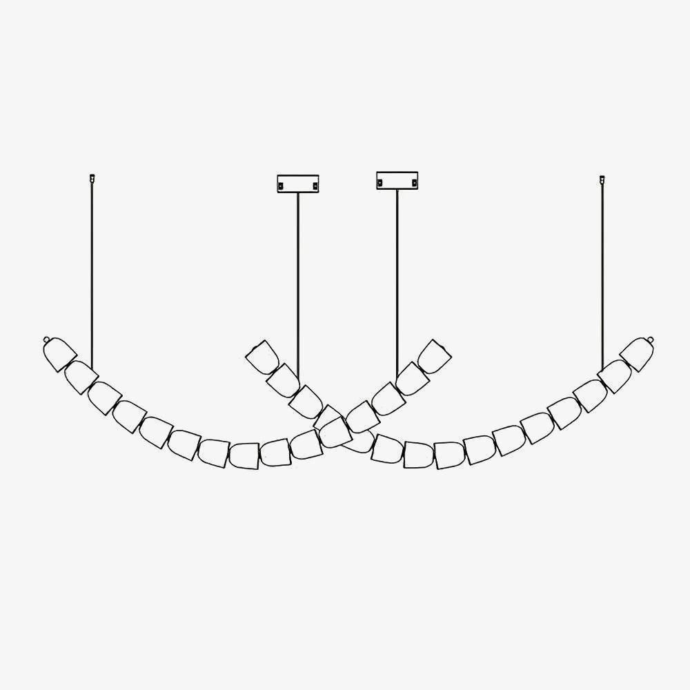 The Gabriel Curved LED Chandelier | Custom Size &