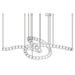 The Gabriel Twist LED Chandelier | Custom Size &