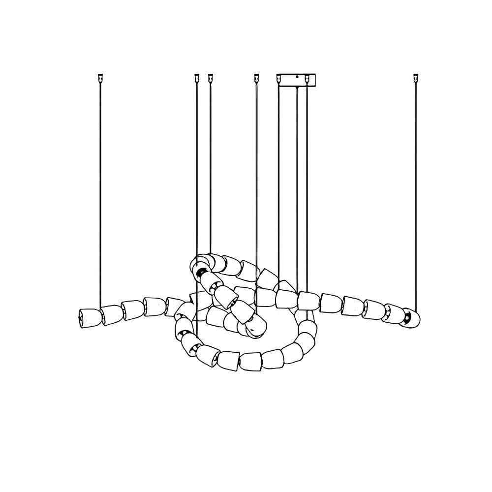 The Gabriel Twist LED Chandelier | Custom Size &