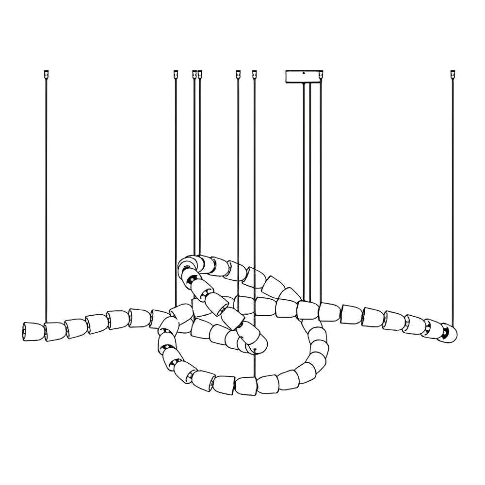The Gabriel Twist LED Chandelier | Custom Size &
