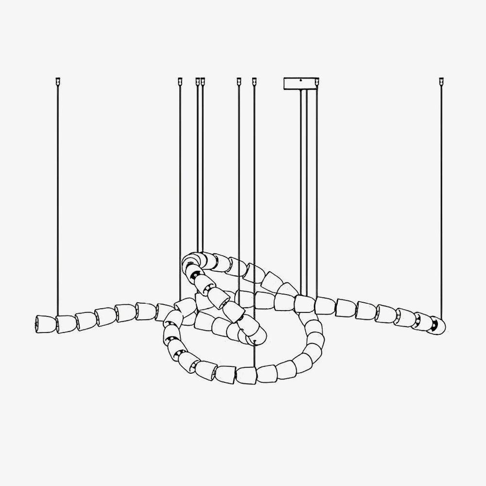 The Gabriel Twist LED Chandelier | Custom Size &