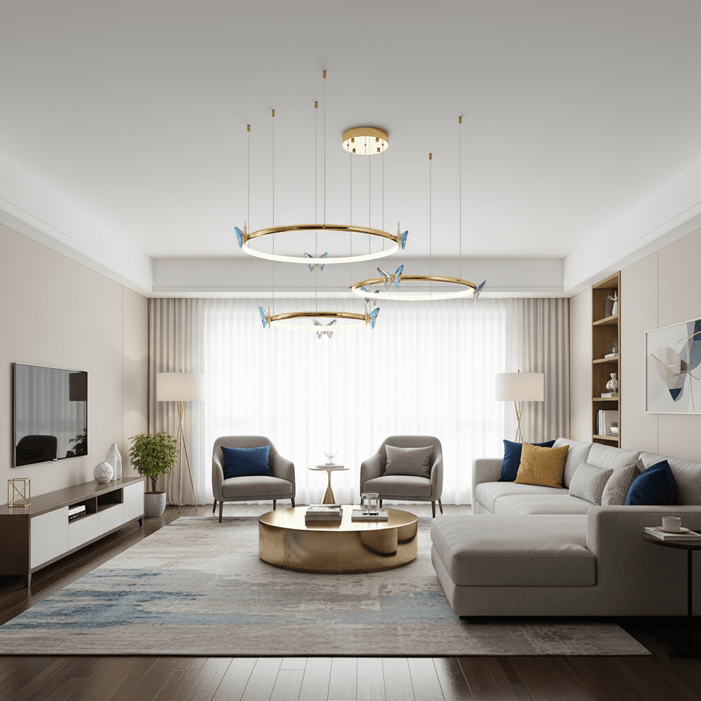 Blue Butterfly Chandelier