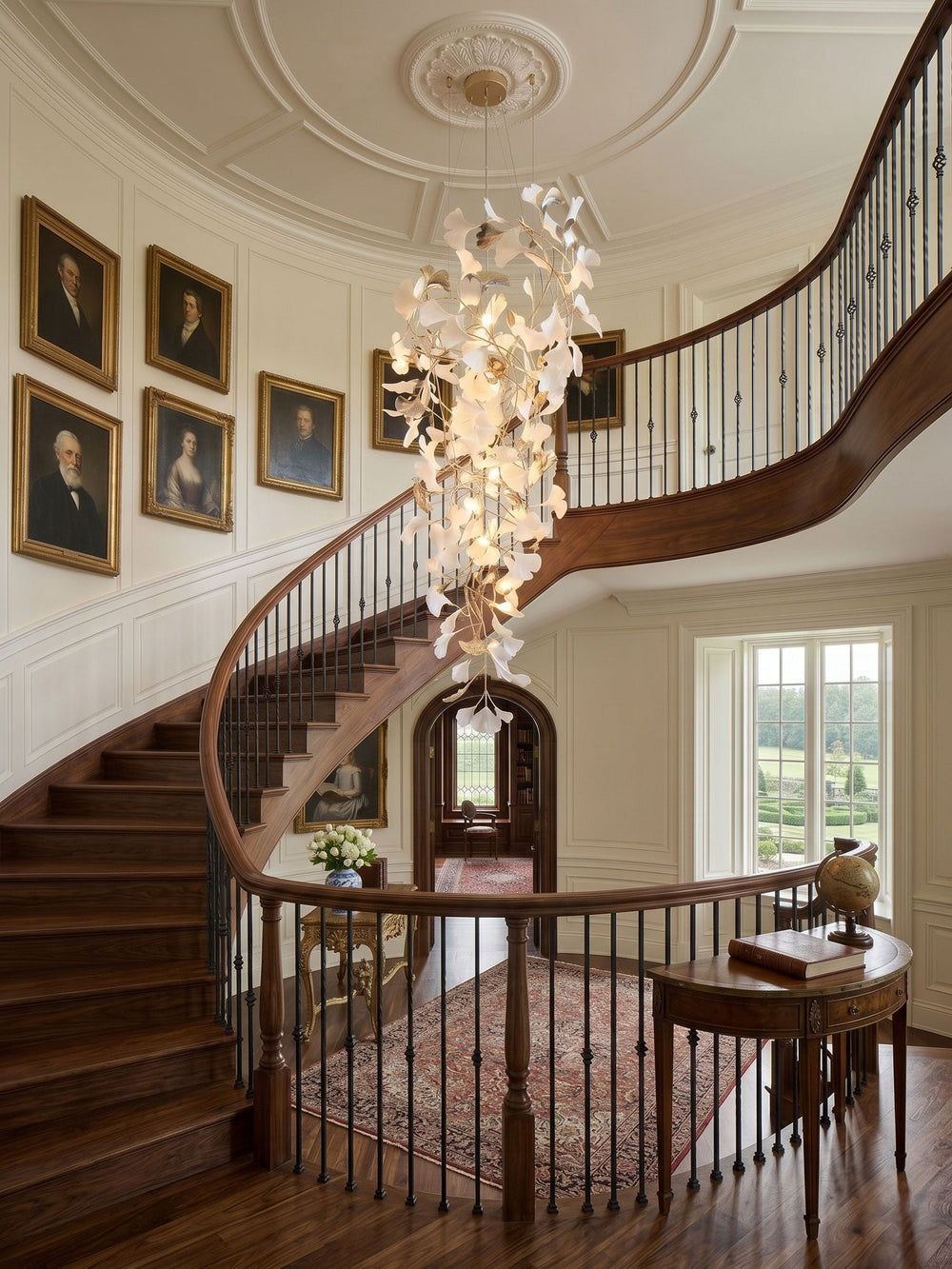 Gingko Cascade Leave Chandelier
