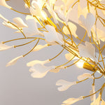 Gingko Leaf Duo Chandelier – Handcrafted Porcelain Statement