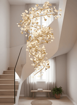 Gingko Spiral Leaf Chandelier