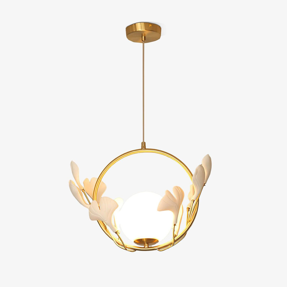 Gingko Halo Glass Pendant Lamp
