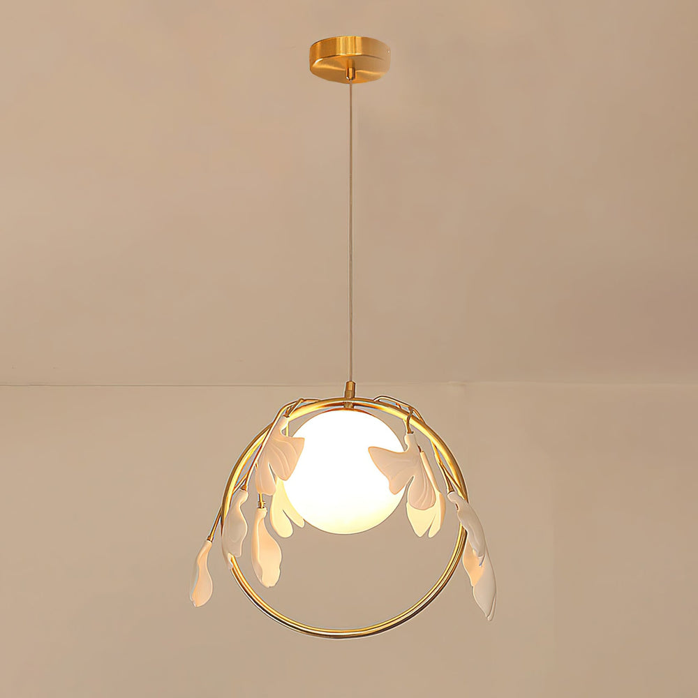 Gingko Halo Glass Pendant Lamp