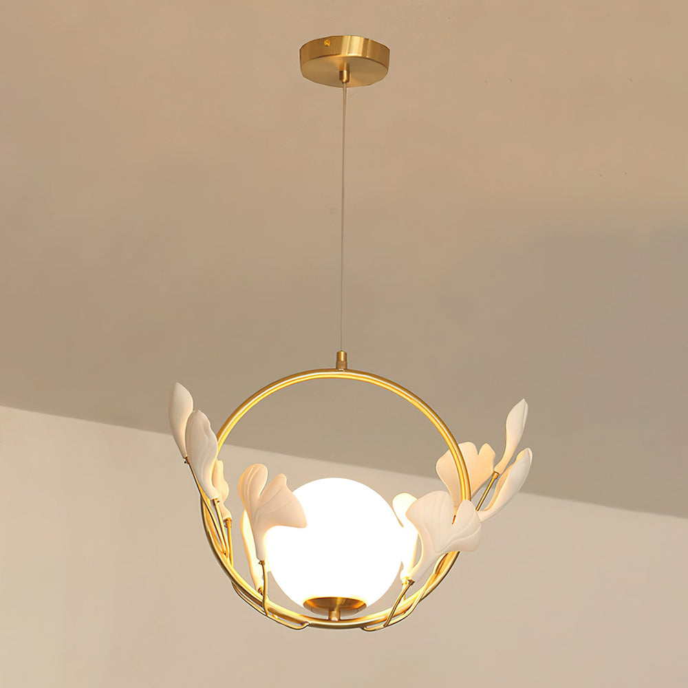 Gingko Halo Glass Pendant Lamp