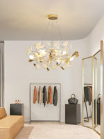 Gingko Bough Round Chandelier