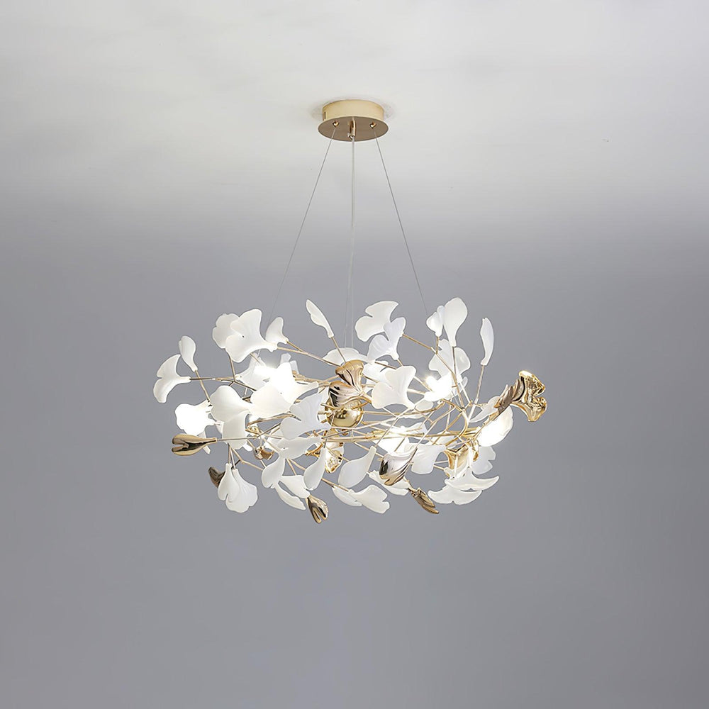 Gingko Bough Round Chandelier