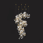 Gingko Spiral Leaf Chandelier
