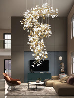 Gingko Spiral Leaf Chandelier