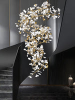 Gingko Spiral Leaf Chandelier