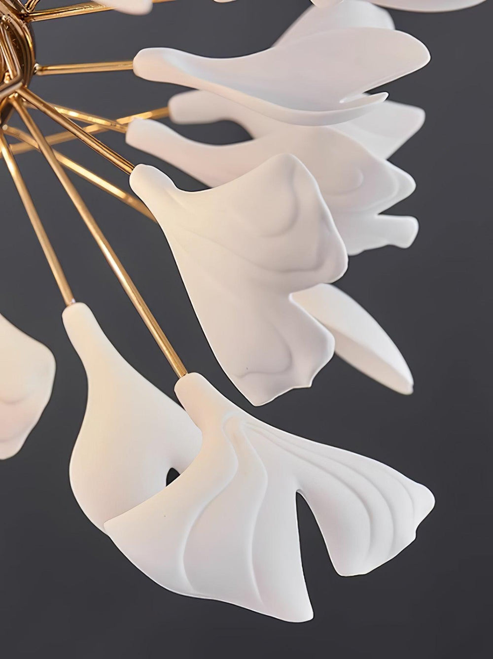 Gingko Leaf Duo Chandelier – Handcrafted Porcelain Statement