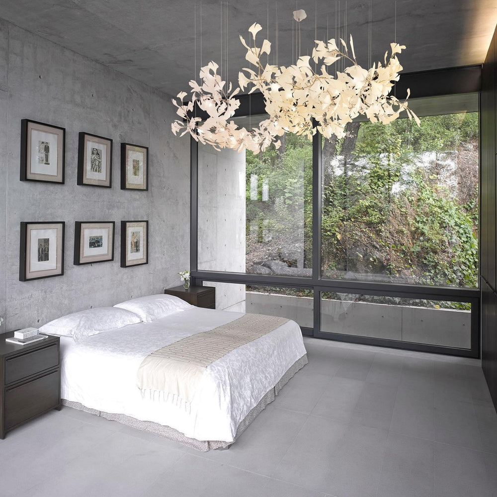 Gingko Leaf Duo Chandelier – Handcrafted Porcelain Statement