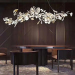 Gingko Leaf Duo Chandelier – Handcrafted Porcelain Statement