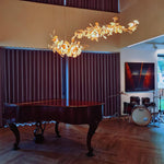 Gingko Leaf Duo Chandelier – Handcrafted Porcelain Statement