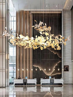 Gingko Leaf Duo Chandelier – Handcrafted Porcelain Statement