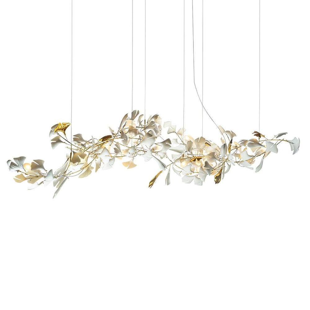 Gingko Leaf Duo Chandelier – Handcrafted Porcelain Statement