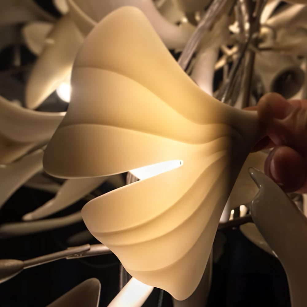 Gingko Leaf Duo Chandelier – Handcrafted Porcelain Statement