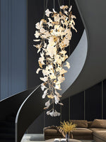 Gingko Cascade Leave Chandelier