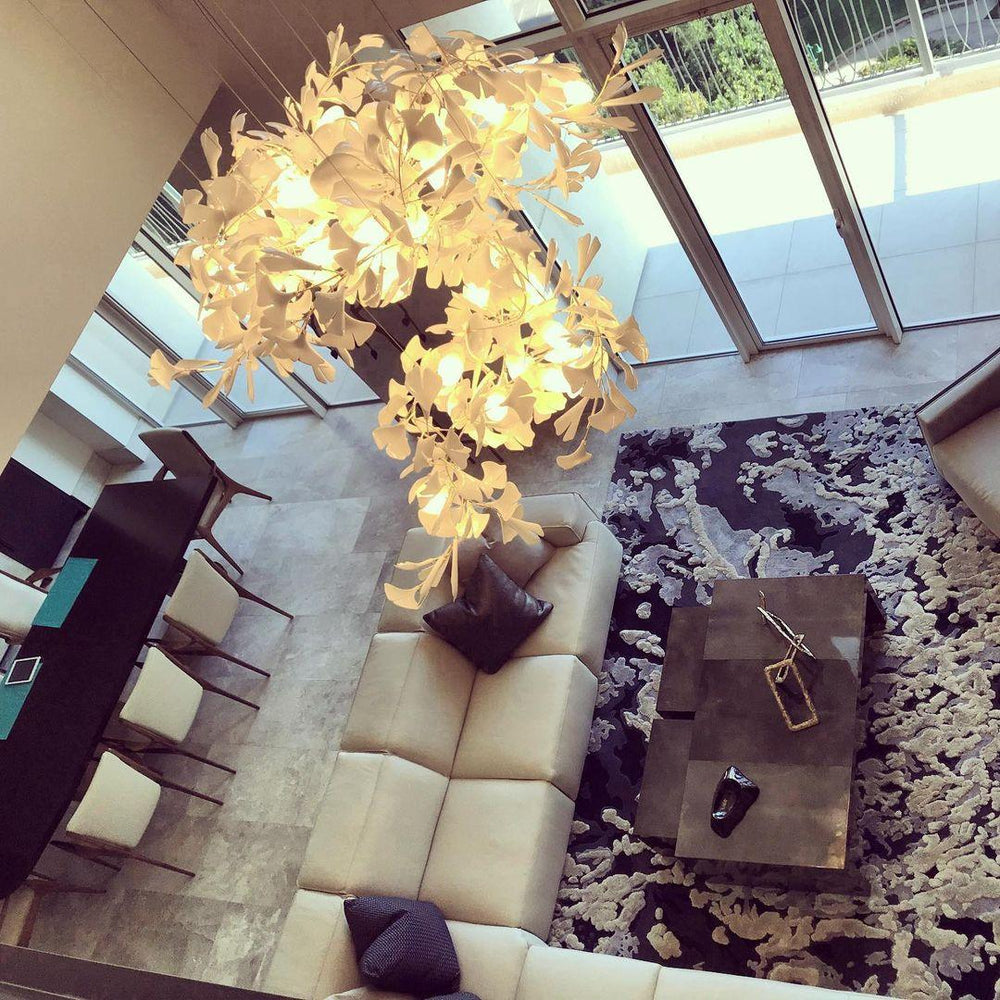 Porcelain Gingko Chandelier