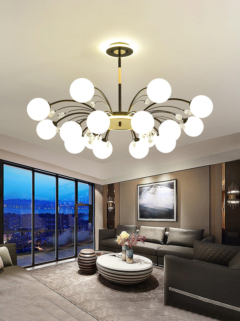 Glamorous Glass Raindrop Chandeliers